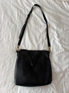 Madewell Black Leather Crossbody Bag